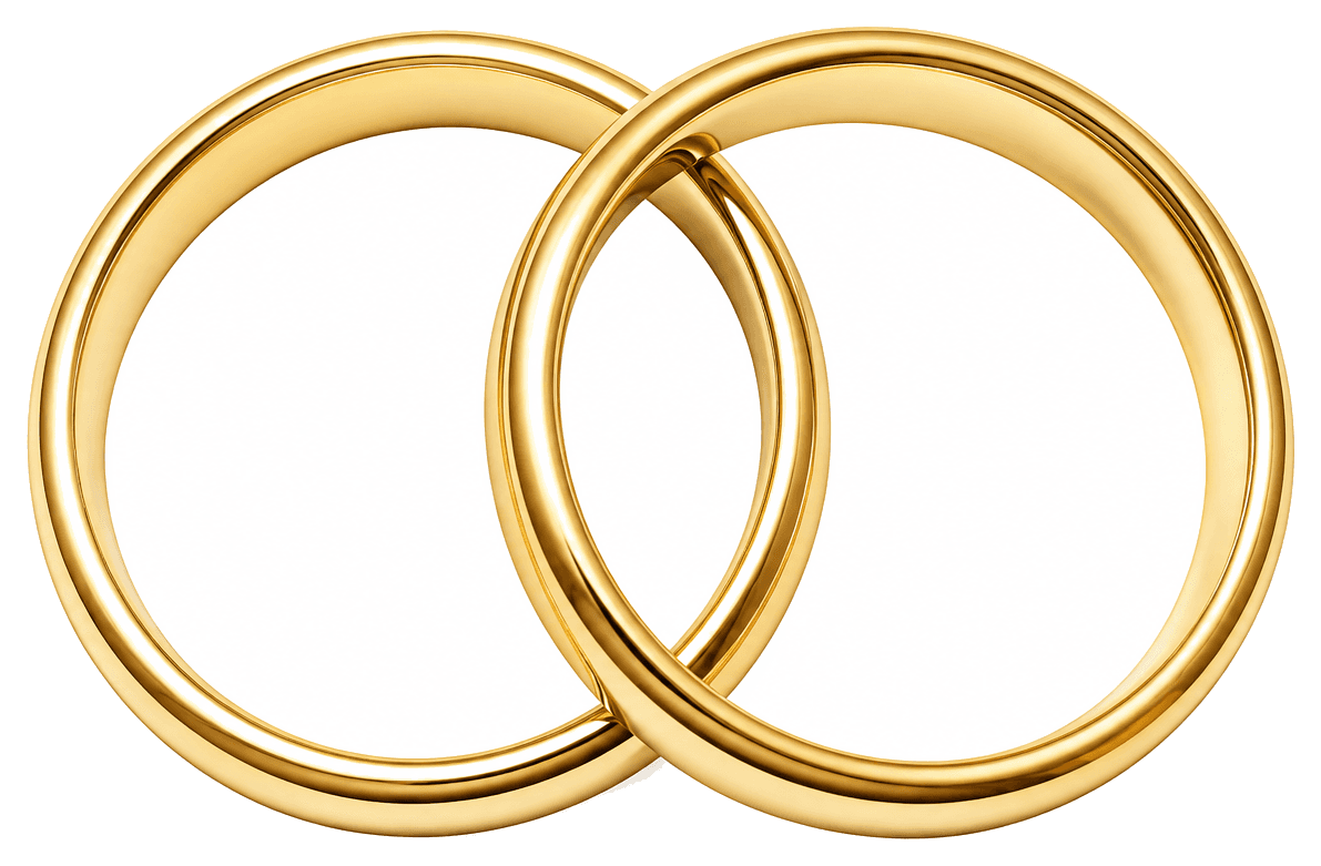 Anneaux de mariage entrelacés
